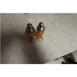 Depression Glass Salt & Pepper (Pink)