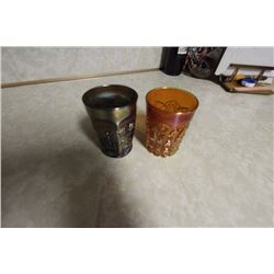 Carnival Glass Tumblers (2)