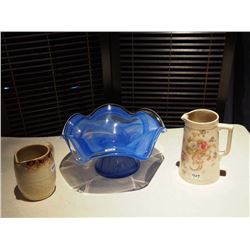 Blue Ruffle Vase / Pitchers 2