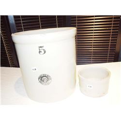 Medalta Indian Head Crock / Butter Stoneware Crock