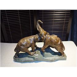 Antique Chalk ware Elephants