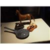 Image 1 : Wooden Horse - Granite Pan - Iron - Wooden Carved Ducks