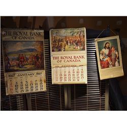 Royal Bank of Canada Calendars 2 1927 1936 / 1956 Scripture Text Calendar