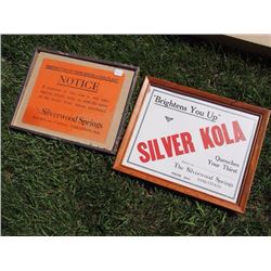 Silverwood Springs Original Advertising (Framed)