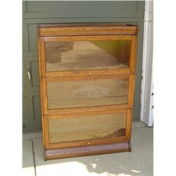 Nice 3 Section Oak Stacking Lawyers Bookcase