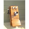 Image 1 : Early 1900's Oak Wall Phone Original And Complete