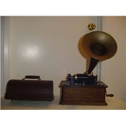 Edison Standard Horn Type Phonograph Good Working Order