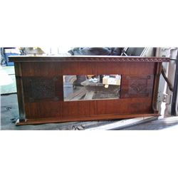 Walnut Mantle Mirror 45" x 19"