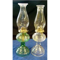 Depression Beehive lamps (2) (1 Clear, 1 Green)