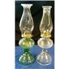 Image 1 : Depression Beehive lamps (2) (1 Clear, 1 Green)