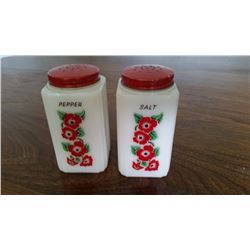 Milk Glass Salt & Pepper Set
