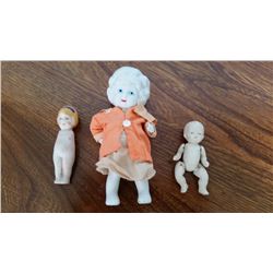 Miniature Porcelain Dolls (3) (OJ & Nippon)