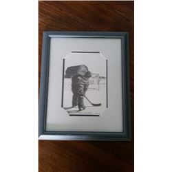 Signed Bernie Brown Pencil Sketch