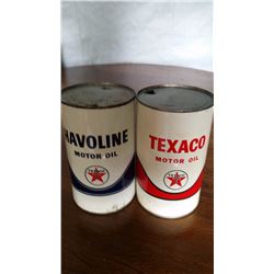 Pair of Texaco Quart Tins