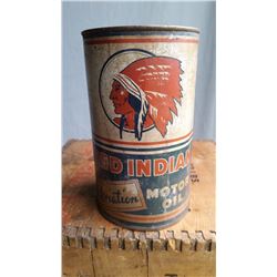 Red Indian Motor Oil Quart Can