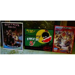 Three (3) Vintage Advertising signs