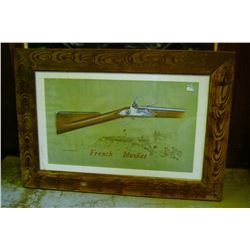 28x19 ½ French Musket Framed Ad