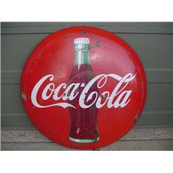 36”1940's Porcelain Coca-Cola Button