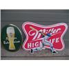 Image 1 : Metal Beer Signs (2) Miller And Ayinger