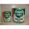 Image 1 : Quaker State Oil Tins (2) (1 Quart And 1 Gallon)