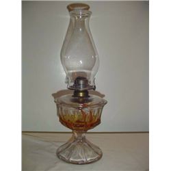 #2 Pattern Glass Coal Oil Lamp