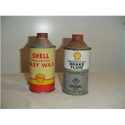 Cone Top Shell Oil Tins (2)