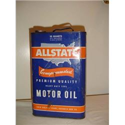 1/2 Gallon Sears Allstate Motor Oil Tin (2)