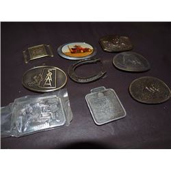 Belt Buckles (9) (Case IH, Canadian Club, High Plains Journal, Daisy)