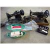 Image 1 : Singer & Spartan Sewing Machines, W/ Accessories & Button Holer