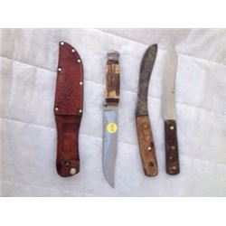 Bone Handle Knife (H.73 Sohingen Germany) Plus (2) Butcher Knifes