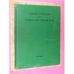 1938 "Principles of Electricity & Telegraph" Manual and Telephone Diagrams