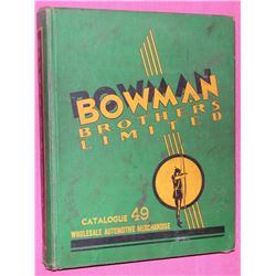 1949 Bowman Brothers Wholesale Automotive Hardcover Catalog