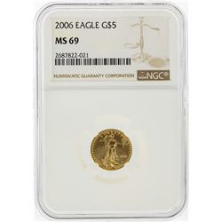 2006 $5 American Gold Eagle Coin NGC Graded MS69