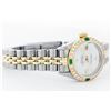 Image 3 : Womens Rolex Two-Tone Baguette Diamond And Emerald DateJust Wristwatch