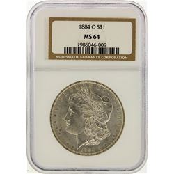 1884-O $1 Morgan Silver Dollar NGC Graded MS64
