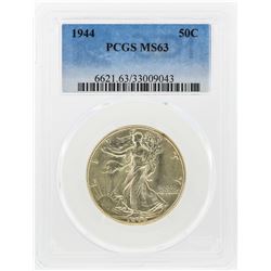 1944 Walking Liberty Half Dollar Coin PCGS MS63