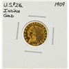 Image 1 : 1909 $2 1/2 Indian Head Quarter Eagle Gold Coin