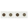 Image 2 : Set of (4) Silver Barber Quarter Coins