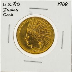 1908 $10 Indian Head Eagle Gold Coin