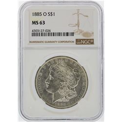 1885-O $1 Morgan Silver Dollar NGC Graded MS63
