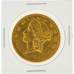 1905-S $20 Liberty Head Double Eagle Gold Coin XF
