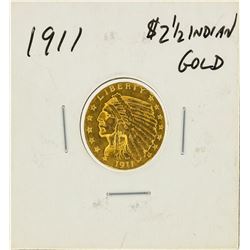 1911 $2 1/2 Indian Head Quarter Eagle Gold Coin