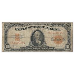 1922 $10 Large Size Gold Certifcate Bank Note