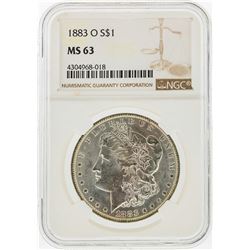 1883-O $1 Morgan Silver Dollar NGC Graded MS63