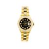 Image 1 : Ladies 18KT Yellow Gold Rolex President Watch with Diamond Bezel & Dial