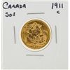 Image 1 : 1911-C Canada Sovereign Gold Coin