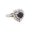 Image 1 : 14KT White Gold 2.78ct Black Diamond Ring