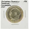 Image 1 : 1936 Bridgeport Connecticut Centennial Commemorative Half Dollar Coin