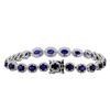 Image 2 : 14KT White Gold 11.22ctw Sapphire and Diamond Bracelet