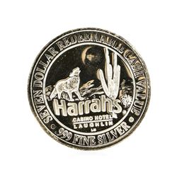 Harrahs Casino Hotel $7 Casino Gaming Token .999 Silver Limited Edition